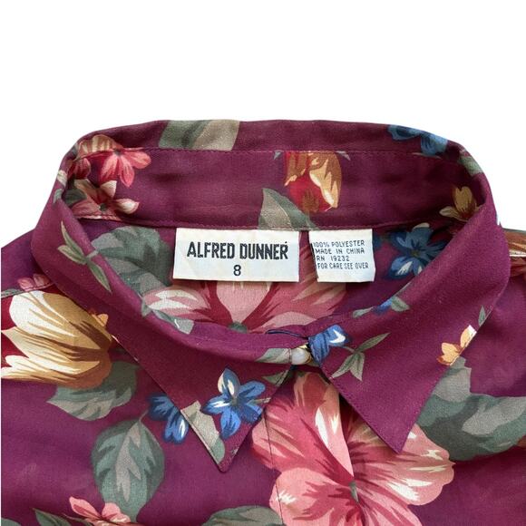 Alfred Dunner Floral Blouse – Vintage Cottagecore 8 - Picture 3 of 3